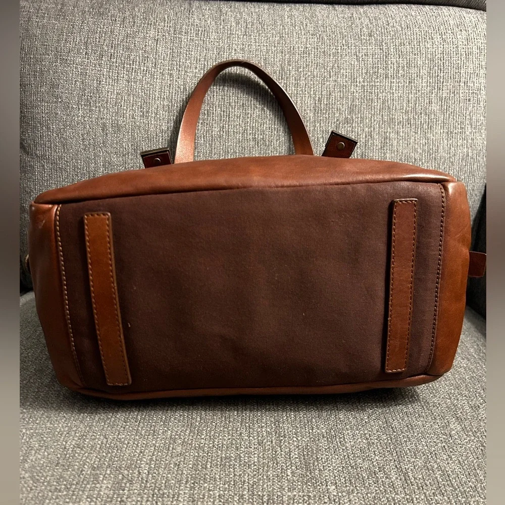Francesco Biasia Brown Leather Satchel